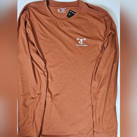 True Timber Mens T-shirt 3XL Orange Rust White Logo Hunting Outdoor Workwear NEW - Picture 1 of 8